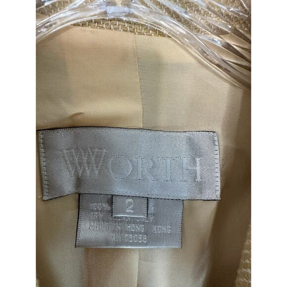 Worth‎ Gold Old Money Luxury Rich Girl Academia Preppy Dainty Silk Blazer Size 2 - Picture 2 of 14